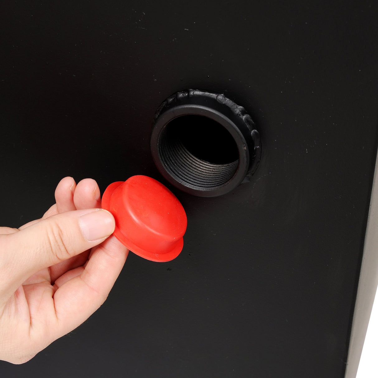 25 Gallon 12 Gauge Steel Hydraulic Fluid Reservoir Tank with Inlet 2' FNPT and Outlet 1 - 1/4' FNPT Side Vertical - Mount With Temp and Sight Gauge - Fab Heavy Parts