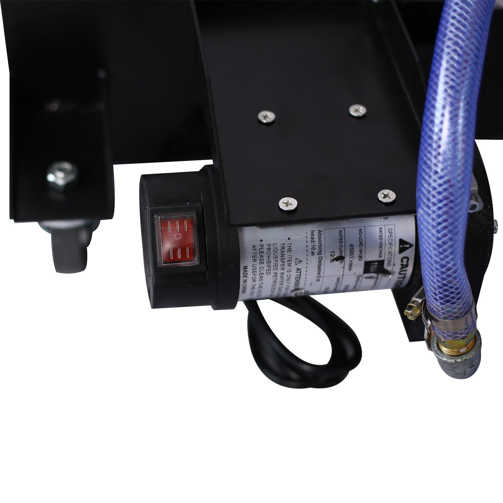 25 Gallon Low Profile Oil Drain Pan with Electric Pump - Black - Fab Heavy Parts