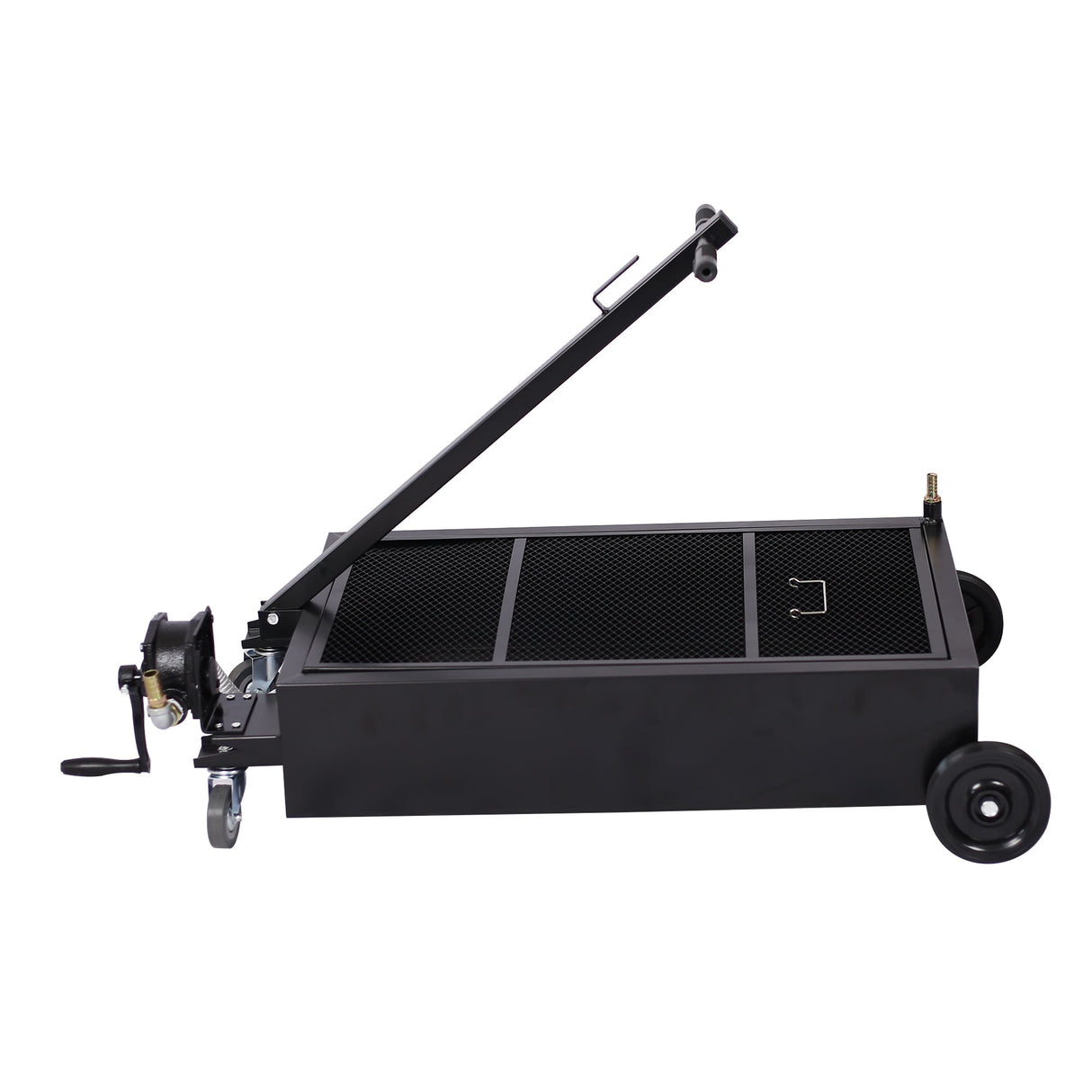 25 - Gallon Low - Profile Oil Drain Pan with Manual Pump - Fab Heavy Parts