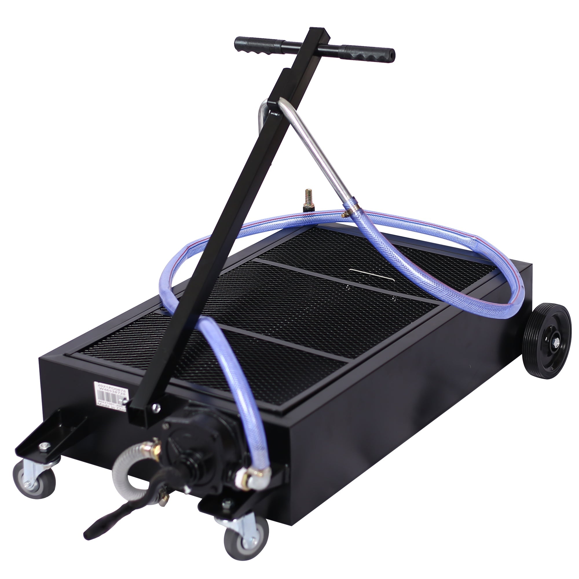 25 - Gallon Low - Profile Oil Drain Pan with Manual Pump - Fab Heavy Parts