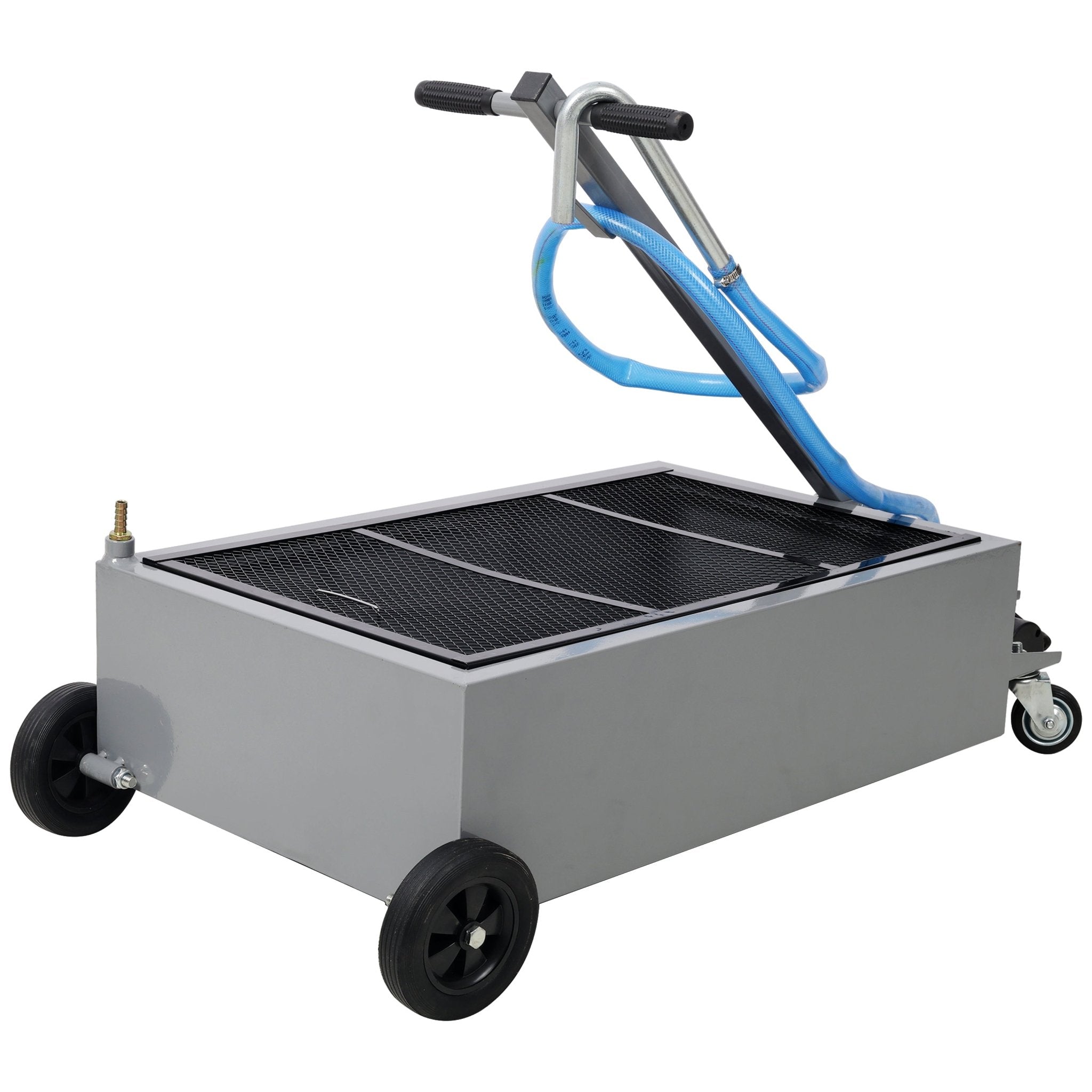 25 Gallon Low Profile Oil Drainer Oil Drain Pan with Electric Pump - Fab Heavy Parts
