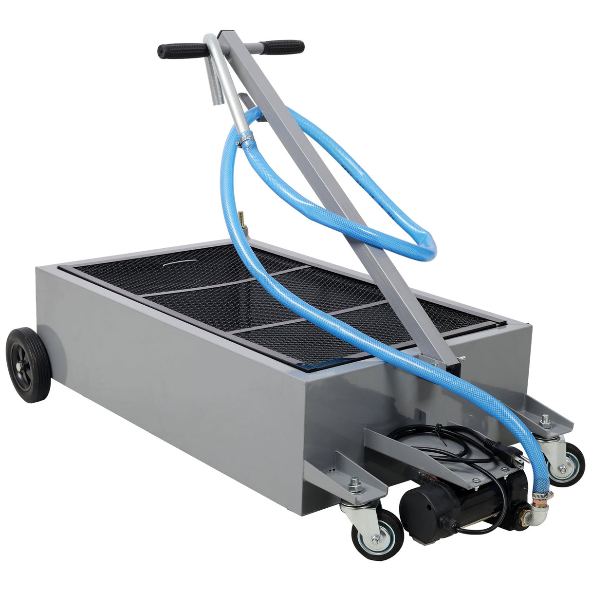 25 Gallon Low Profile Oil Drainer Oil Drain Pan with Electric Pump - Fab Heavy Parts