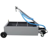 25 Gallon Low Profile Oil Drainer Oil Drain Pan with Electric Pump - Fab Heavy Parts