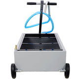 25 Gallon Low Profile Oil Drainer Oil Drain Pan with Electric Pump - Fab Heavy Parts