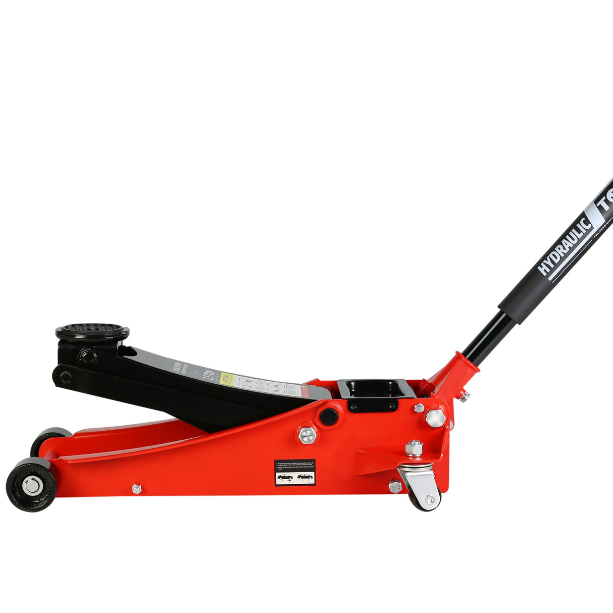 2.5 Ton Low Profile Floor Jack Steel Racing with Dual Pistons Quick Lift Pump Lifting Range 3.5" - 19.5" - Fab Heavy Parts