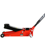 2.5 Ton Low Profile Floor Jack Steel Racing with Dual Pistons Quick Lift Pump Lifting Range 3.5" - 19.5" - Fab Heavy Parts
