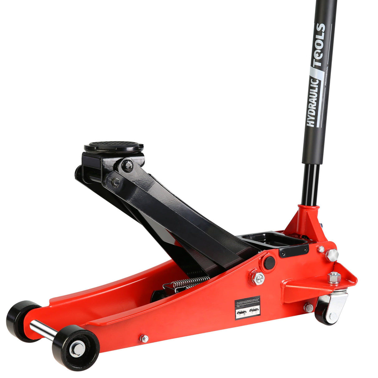 2.5 Ton Low Profile Floor Jack Steel Racing with Dual Pistons Quick Lift Pump Lifting Range 3.5" - 19.5" - Fab Heavy Parts