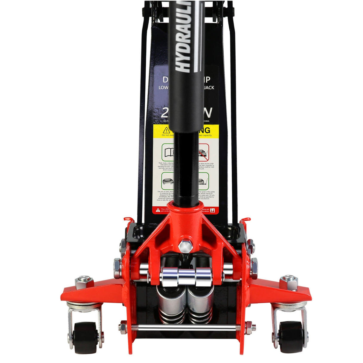 2.5 Ton Low Profile Floor Jack Steel Racing with Dual Pistons Quick Lift Pump Lifting Range 3.5" - 19.5" - Fab Heavy Parts