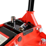 2.5 Ton Low Profile Floor Jack Steel Racing with Dual Pistons Quick Lift Pump Lifting Range 3.5" - 19.5" - Fab Heavy Parts