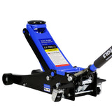 2.5 Ton Low Profile Steel Racing Hydraulic Floor Jack with Dual Pistons Quick Lift Pump Lifting range 3.5" - 19.5" - Fab Heavy Parts