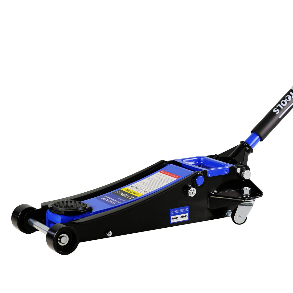 2.5 Ton Low Profile Steel Racing Hydraulic Floor Jack with Dual Pistons Quick Lift Pump Lifting range 3.5" - 19.5" - Fab Heavy Parts