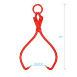 25inch Skidding Tongs with Ring Red - Fab Heavy Parts