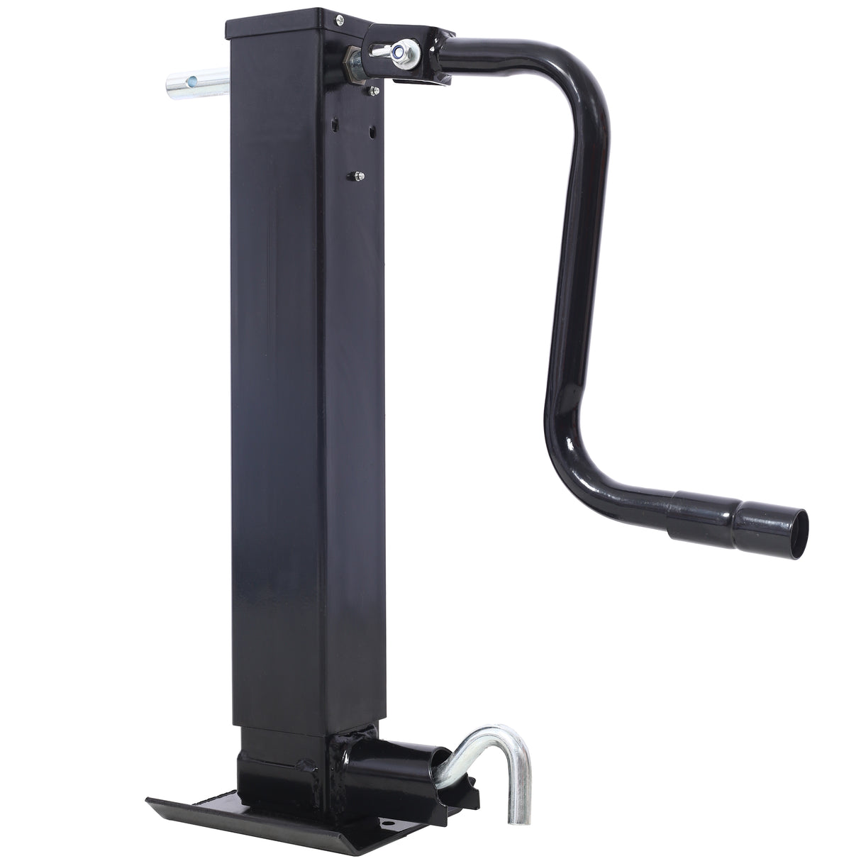 Weld On Trailer Jack 12,000 lbs. Capacity Sidewind Crank No Mount Square Tube 26 Inch Travel Heavy-Duty Square Tube