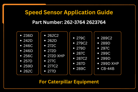262 - 3764 Speed Sensor 2623764 Fits for Caterpillar CAT Skid Steer Loader CB7 CB8 - Fab Heavy Parts
