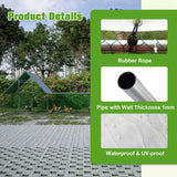 26'Lx6.7'Wx6.6' ft Large Metal Walk - in Chicken Coop Galvanized Wire with Waterproof and Anti - Ultraviolet Cover - Fab Heavy Parts