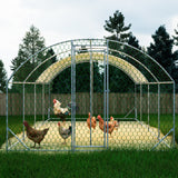 26'x9'x6' Large Metal Walk - in Chicken Coop with Waterproof Cover - Fab Heavy Parts