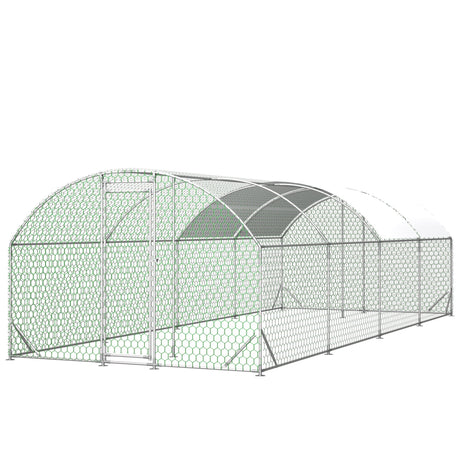 26'x9'x6' Large Metal Walk - in Chicken Coop with Waterproof Cover - Fab Heavy Parts