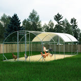 26'x9'x6' Large Metal Walk - in Chicken Coop with Waterproof Cover - Fab Heavy Parts