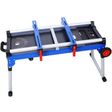 5-in-1 Portable Workbench with Detachable Miter Saw Stand & Height Adjustable Legs Scaffold/Dolly/Creeper/Platform