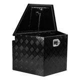 28.5 Inch Truck Box Heavy Duty Aluminum Alloy Diamond Plate Tongue Box Tool with Lock and Keys 28.5"x17.7"x18.5" - Fab Heavy Parts