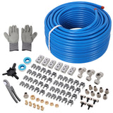 1/2" x 200ft Air Compressor Piping PEX-AL-PEX Tubing Air Hose Kit--Blue Tubing