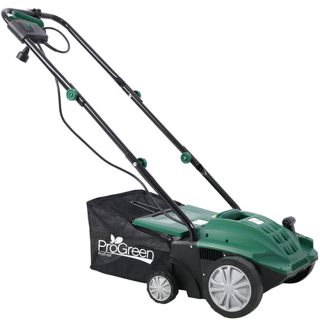 2-in-1 13Inch Electric Dethatcher Scarifier 12 Amp with Removable Collection Bag Extra Large 31.7QT