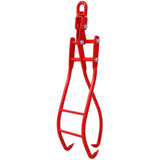 28in 3 Claw Log Grapple for Logging Tongs Eagle Claws Design - Red - Fab Heavy Parts