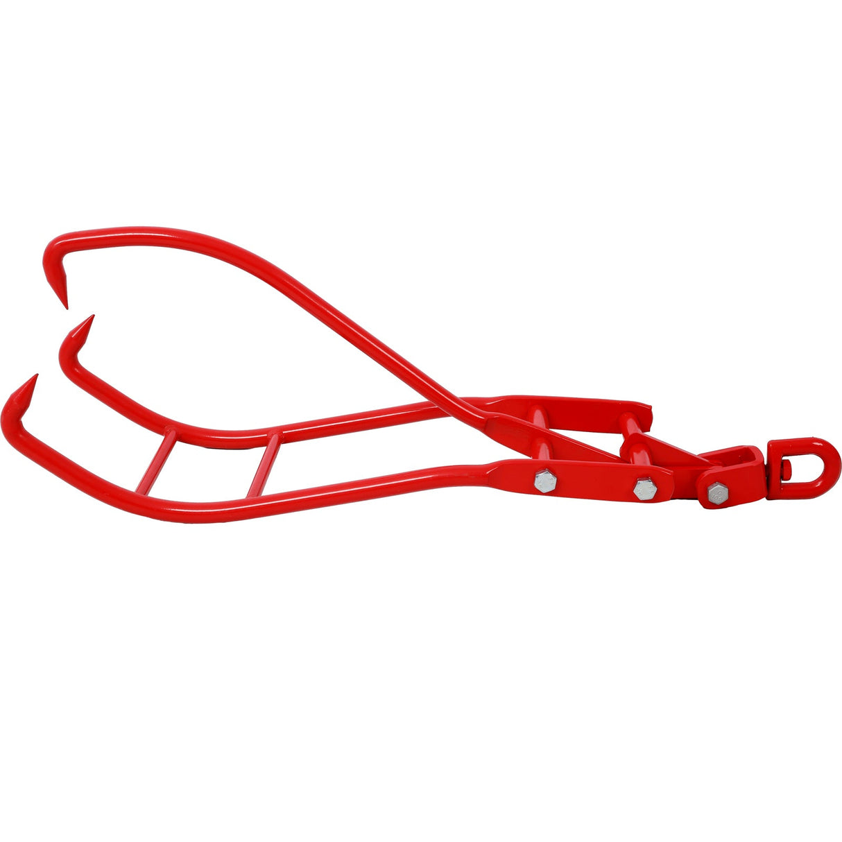 28in 3 Claw Log Grapple for Logging Tongs Eagle Claws Design - Red - Fab Heavy Parts