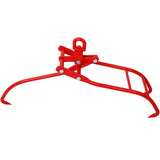 28in 3 Claw Log Grapple for Logging Tongs Eagle Claws Design - Red - Fab Heavy Parts