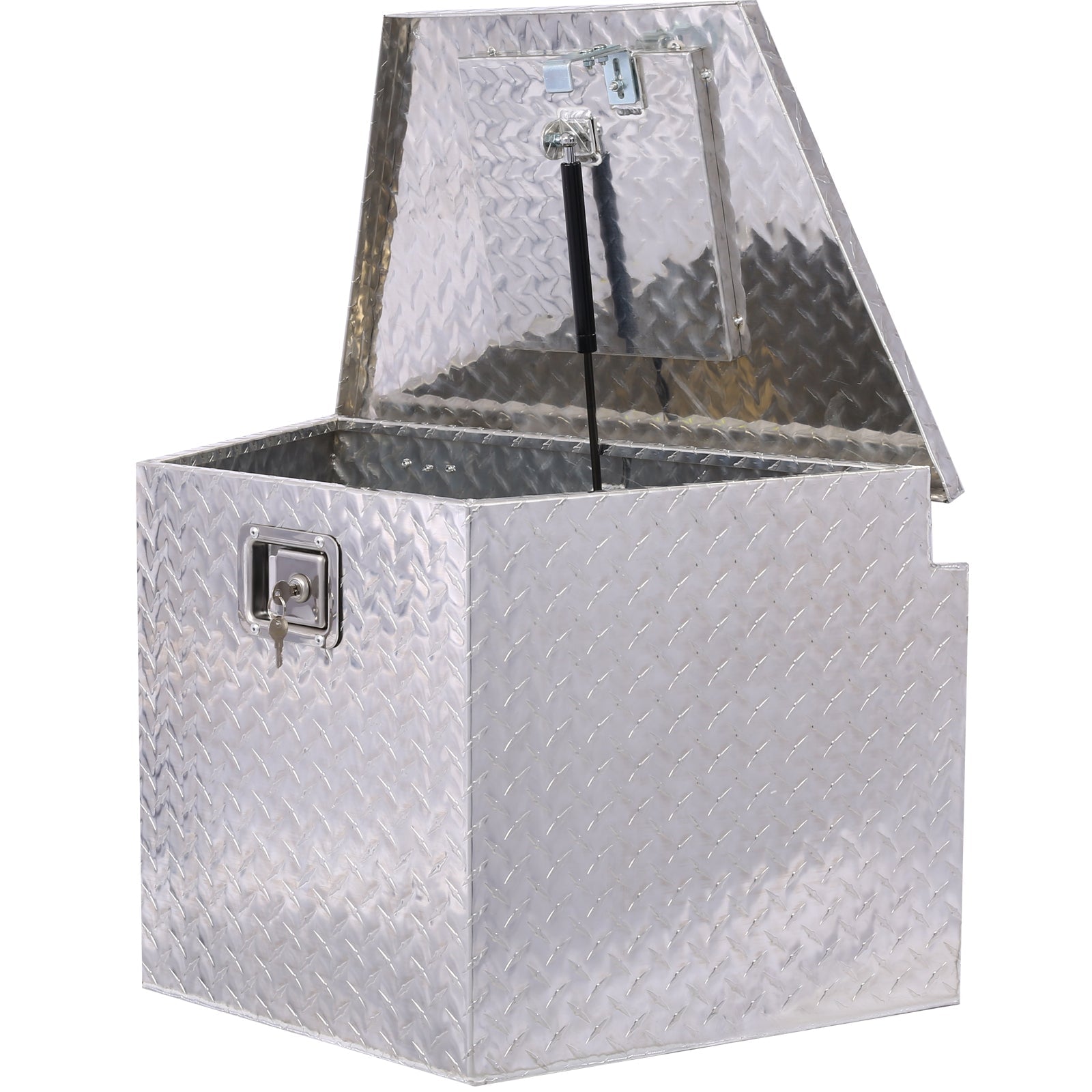 29 Inch Truck Box Aluminum Tool Box Heavy Duty w/Lock Keys 29x16.5x18.5inch - Silver - Fab Heavy Parts