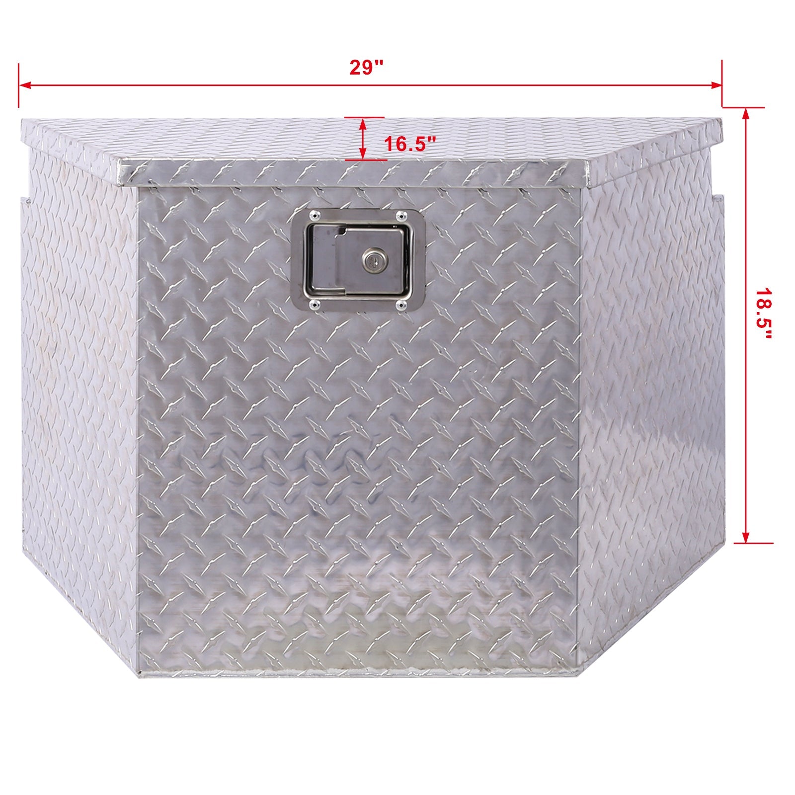 29 Inch Truck Box Aluminum Tool Box Heavy Duty w/Lock Keys 29x16.5x18.5inch - Silver - Fab Heavy Parts