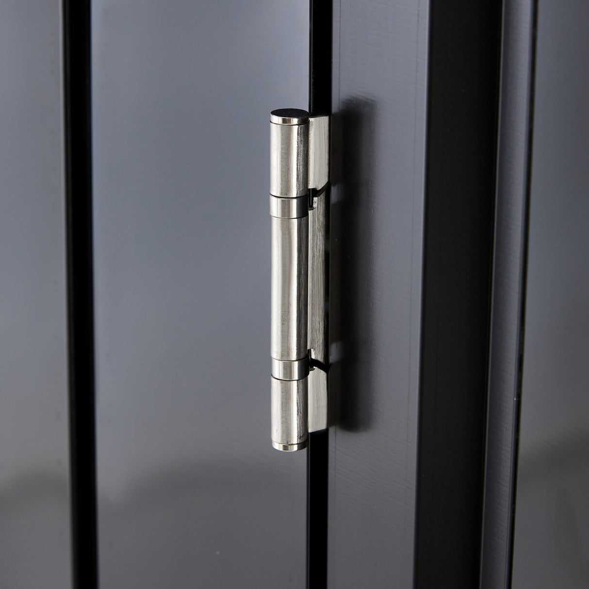 3 x 3 FT Outdoor Storage Shed with Single Lockable Door Metal Steel--Dark Gray