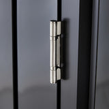 3 x 3 FT Outdoor Storage Shed with Single Lockable Door Metal Steel--Dark Gray