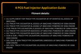 Injecteur de carburant 4 pièces 5I-7706 5I7706 10R-7599 10R7599, adapté au moteur Caterpillar CAT 3064 3066 S4KT S6KT