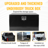 30 inch Truck Tool Box 30"×17"×18" Aluminum Stripes Plated Tool Box with Lock and Keys Black