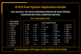 6 Stück Kraftstoffeinspritzer 0R-3418 0R3418 passend für Caterpillar CAT Motor 3304 3304B 3306 3306B Bagger 215 219 225 229 235 E240 E300