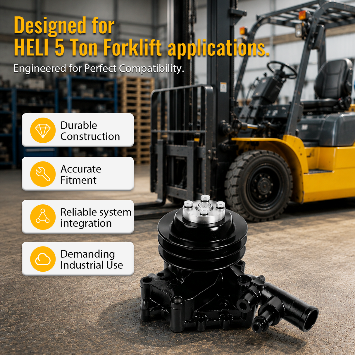 Water Pump 1307100AA0P-HYB10 for Heli 5Ton Forklift