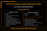 6 PCS Fuel Injector Nozzle Ass'y 8N7005 8N-7005 Fits for Caterpillar 235 330 350 Excavator D5 D6 Tractor 936 950 Loader