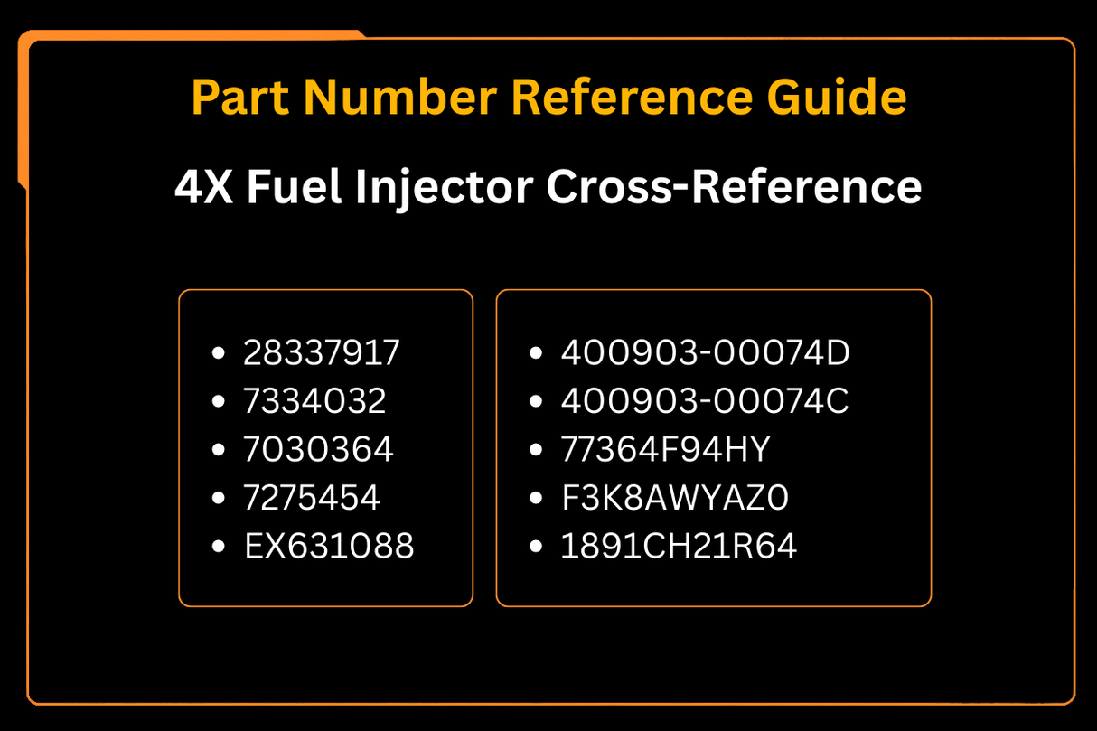 4X Fuel Injector Aftermarket Replacement For Bobcat S595 S630 S650 T550 T590 T595 T630 T650 5600 5610