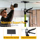 4 paquete de soporte ajustable Pole Steel System de soporte de 3er manual se extiende de 45 a 114 pulgadas con la bolsa de transporte-Green