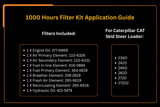 Kit de filtre 1000 heures pour chargeur Caterpillar CAT 236D 242D 246D 262D 272D 272D2