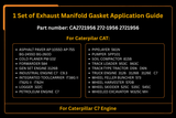 1 jeu de joints de collecteur d'échappement CA2721956 272-1956 2721956, convient pour moteur Caterpillar C7