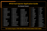 Injecteur de carburant 15271-53020 pour moteur Kubota D750 D850 D950 D1302 D1402 V1702 V1902