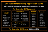 Pompe de transfert de carburant 24V 446-5409 4465409, convient pour Caterpillar CAT C4.4 C6.6 C7.1 312E 312F 313F 924K 930K 938K