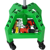 Pneumatic 360 Degree Swivel Stool Rolling Creeper Seat Heavy Duty with Casters 300 lbs Capacity--Green