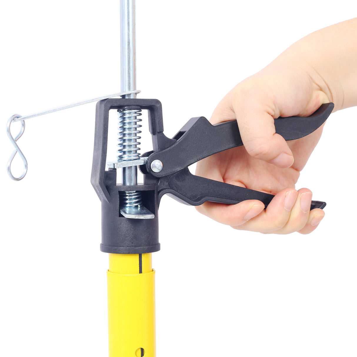 2Pack Adjustable Support Pole Steel 3rd Hand System Rod Extends from 45 to 114 Inch--Yellow