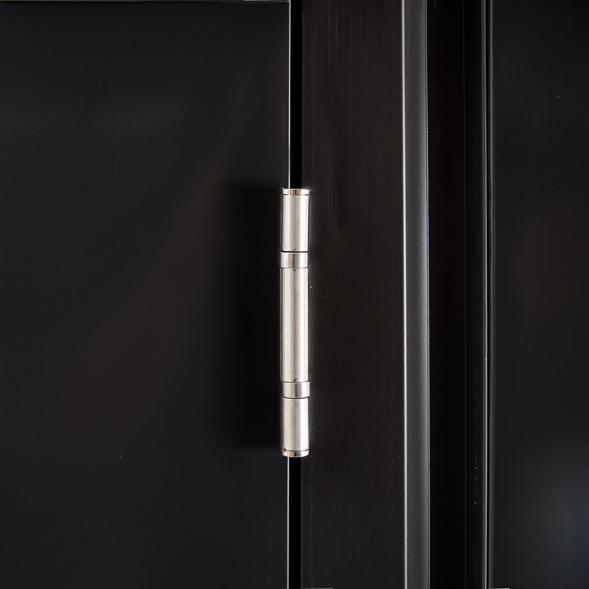 3 x 3 FT Outdoor Storage Shed with Single Lockable Door Metal Steel--Dark Gray