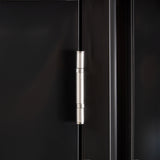 3 x 3 FT Outdoor Storage Shed with Single Lockable Door Metal Steel--Dark Gray