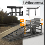 2 Pack Hydraulic Car Ramps 5T 11000lbs Mababang Profile Lift Service Truck Trailer Garage Height Vehicle-Gray