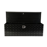 48 Inch Truck Box Heavy Duty Aluminum Stripes Plated Tool Long Box with Lock and Key 48"×15.2"×15.2"
